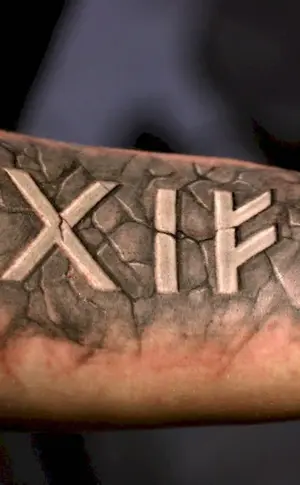 Scandinavian rune odal tattoo