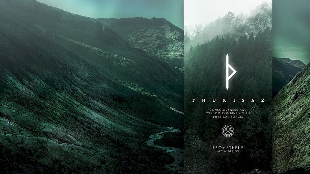 Scandinavian runes wallpaper