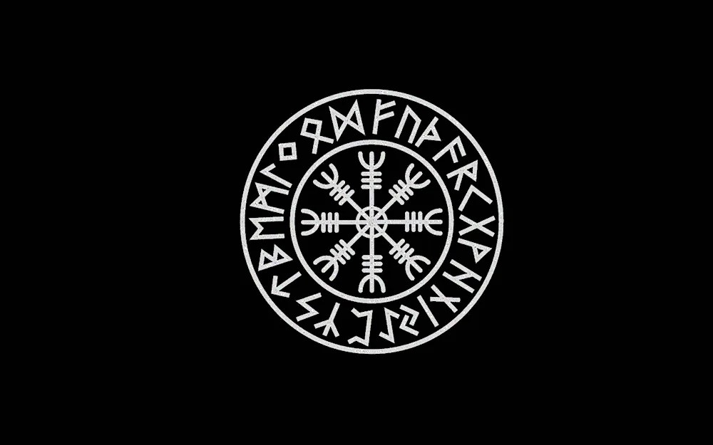 Scandinavian runes vegvisir symbol