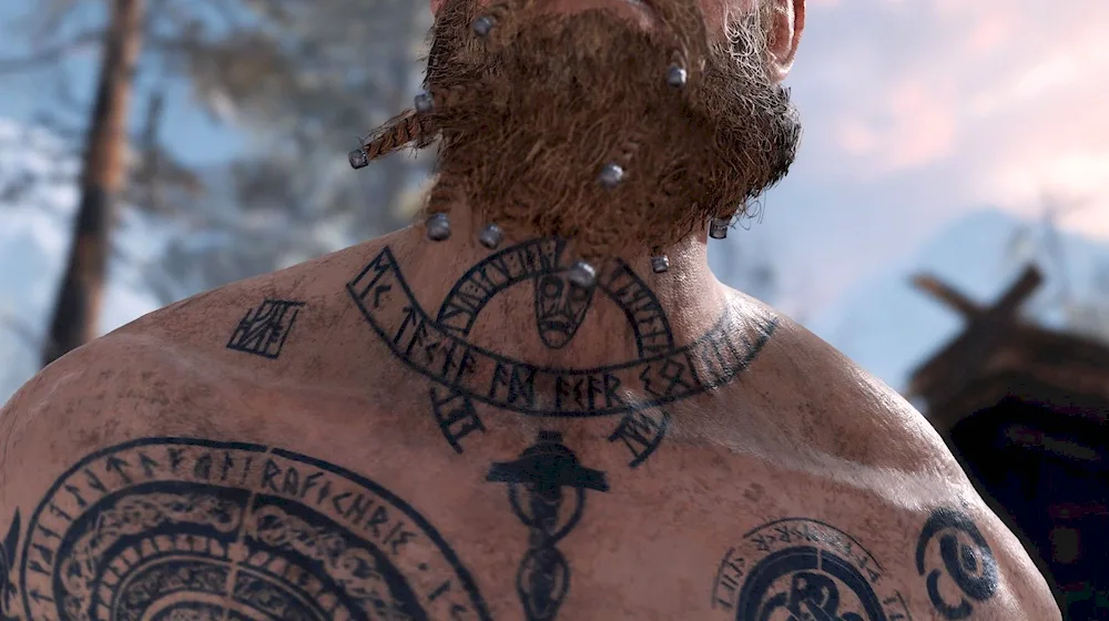 Scandinavian tattoo Viking Baldr