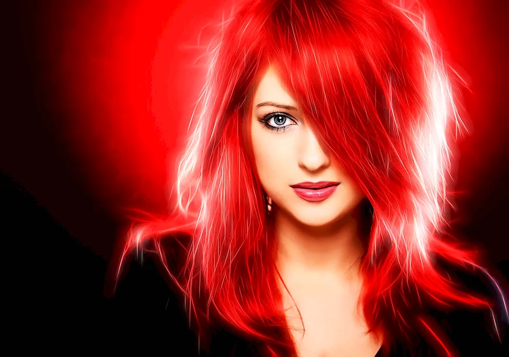 Carlet Taylor with red hair