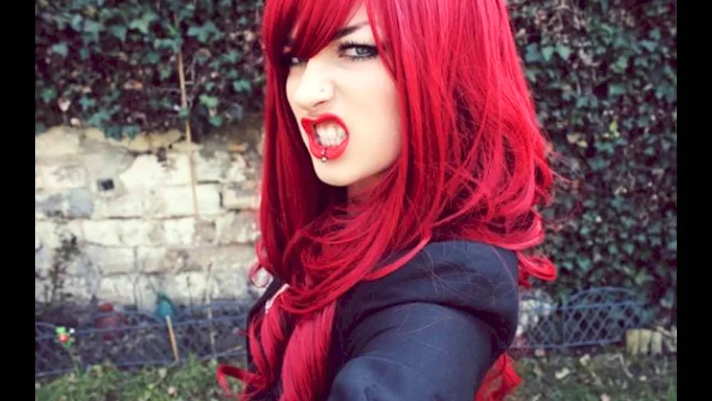 Carlet Taylor with red hair