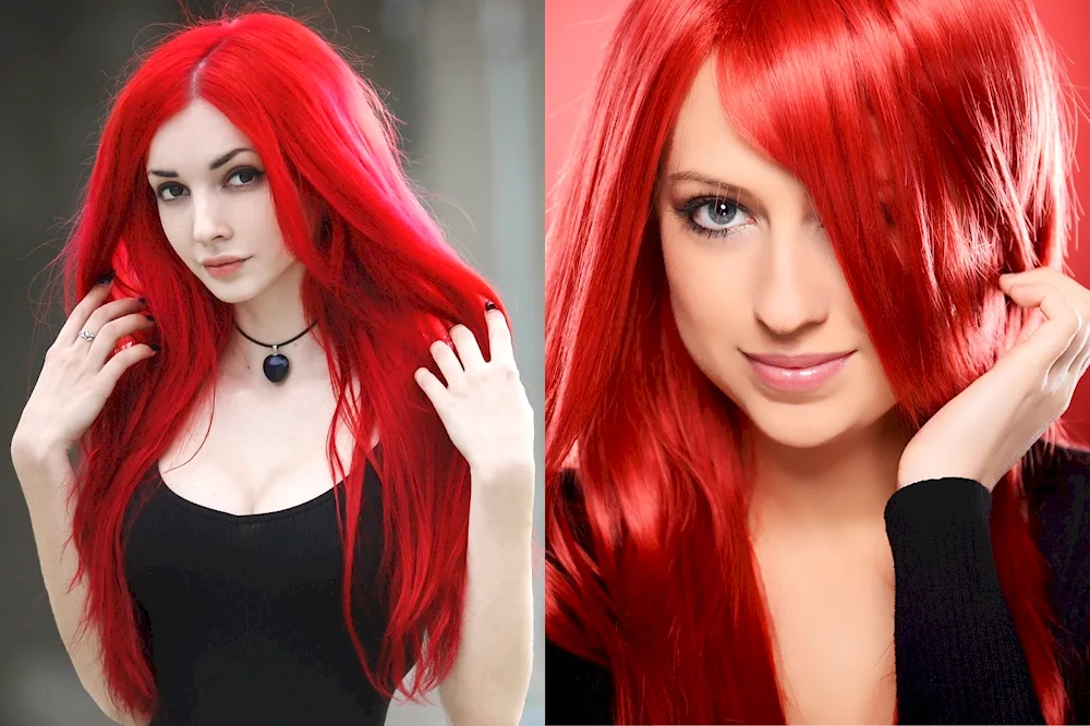 Bright hair colouring