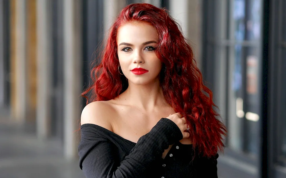 Scarlet Taylor with red hair