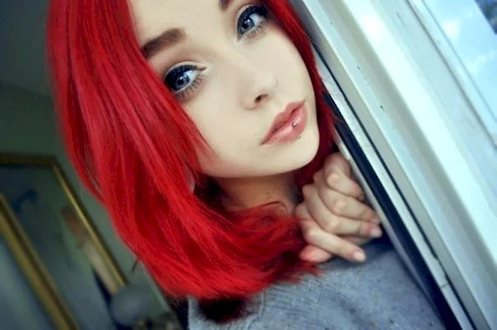 Scarlet Taylor with red hair