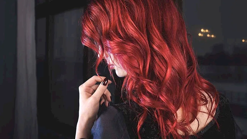 Scarlet Taylor with red hair