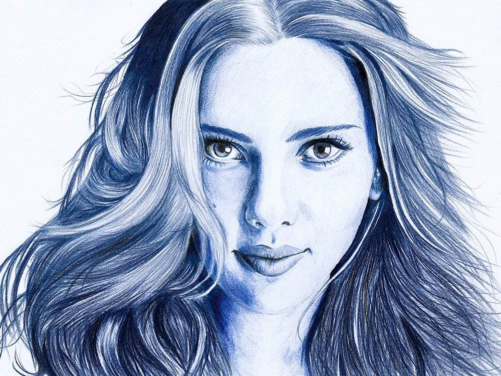 Beautiful girl drawing