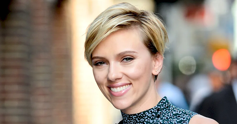 Scarlett Johansson with a short haircut