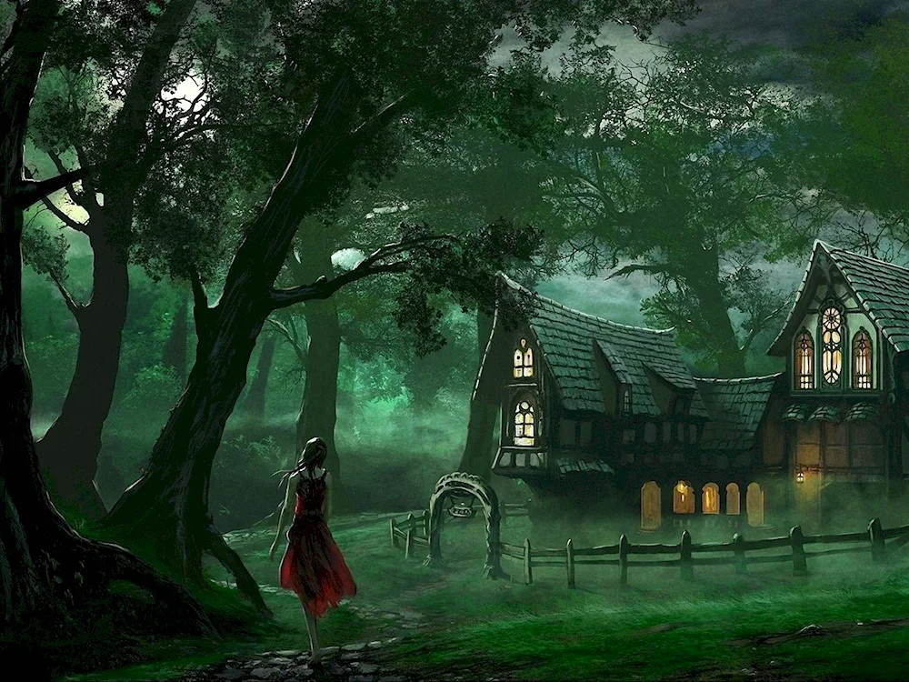 Fairytale cabin in the woods