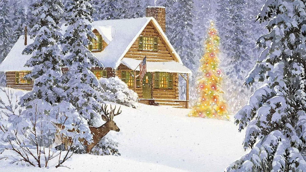 Fairytale winter cottage