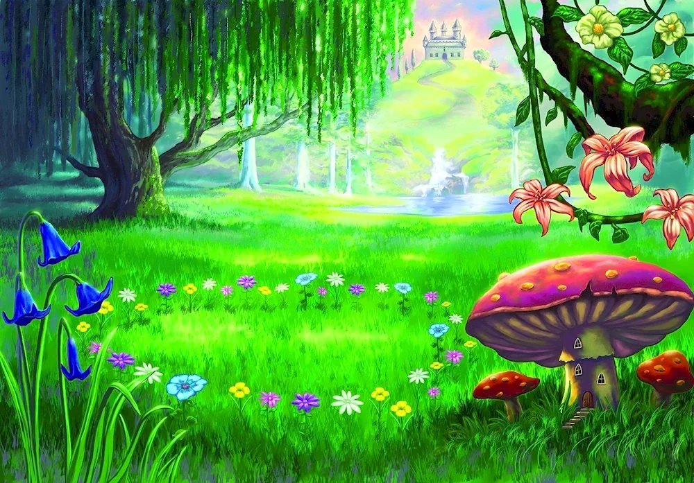 Garden background for children