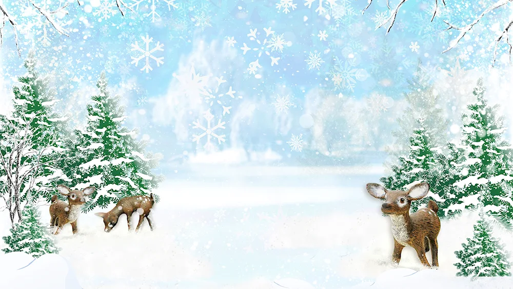 Fairytale winter background