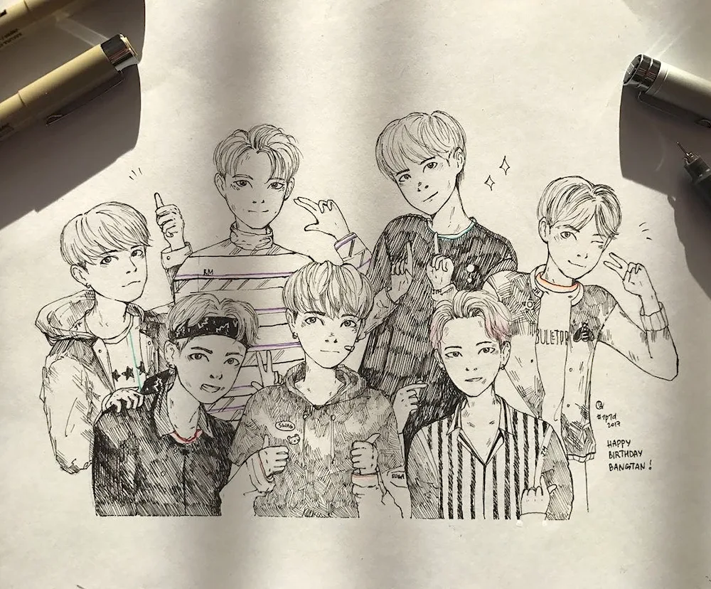 Sketch BTS group