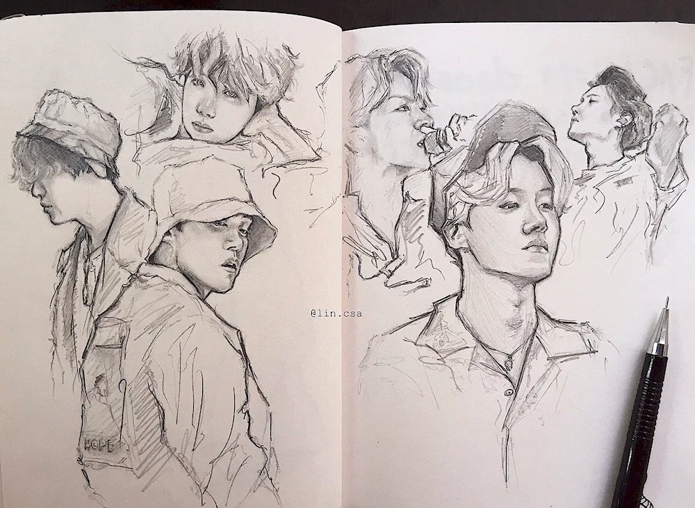 BTS sketchbook