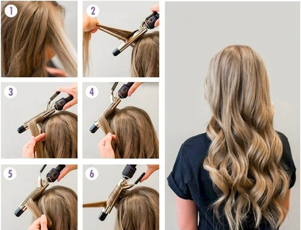 Curls with a flat iron