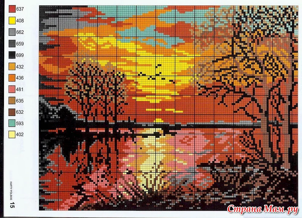 Cross Stitching Schemes for Embroidering Nature