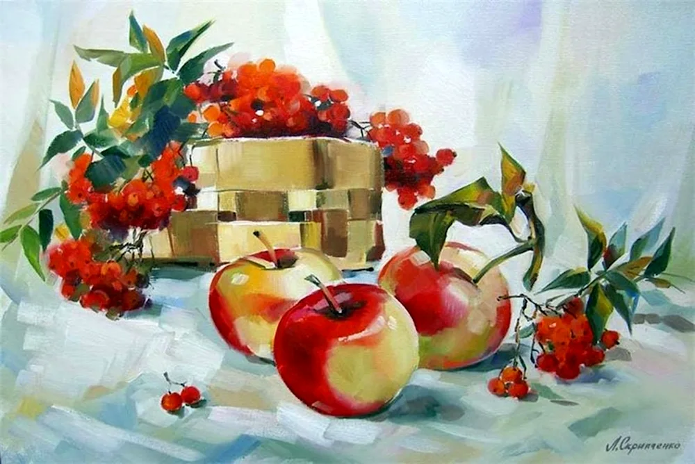 Composition of still life in painting