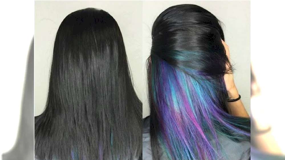 Hairstyles with multicoloured strands