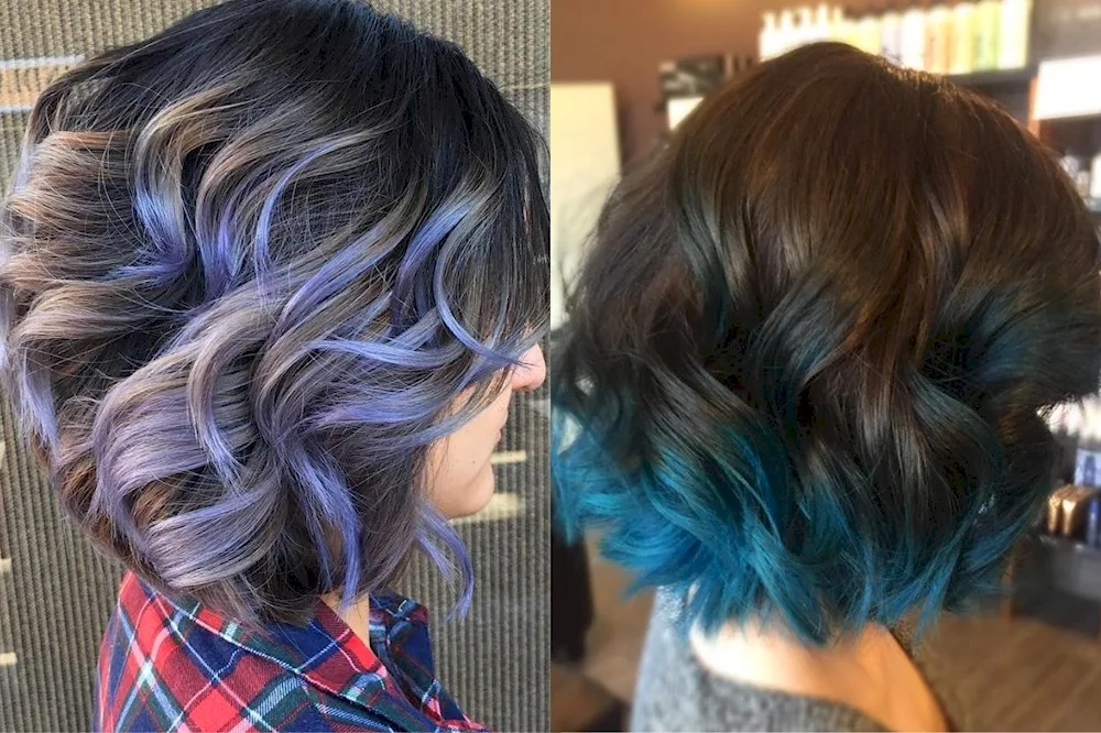 Hidden colouring on short hair