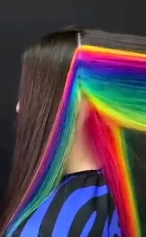 Hidden hair colouring