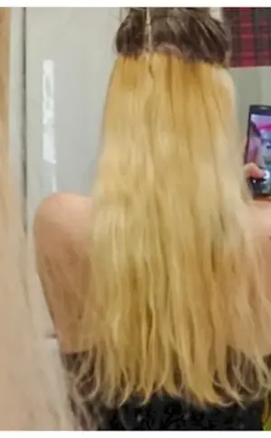 Hidden hair colouring bleaching
