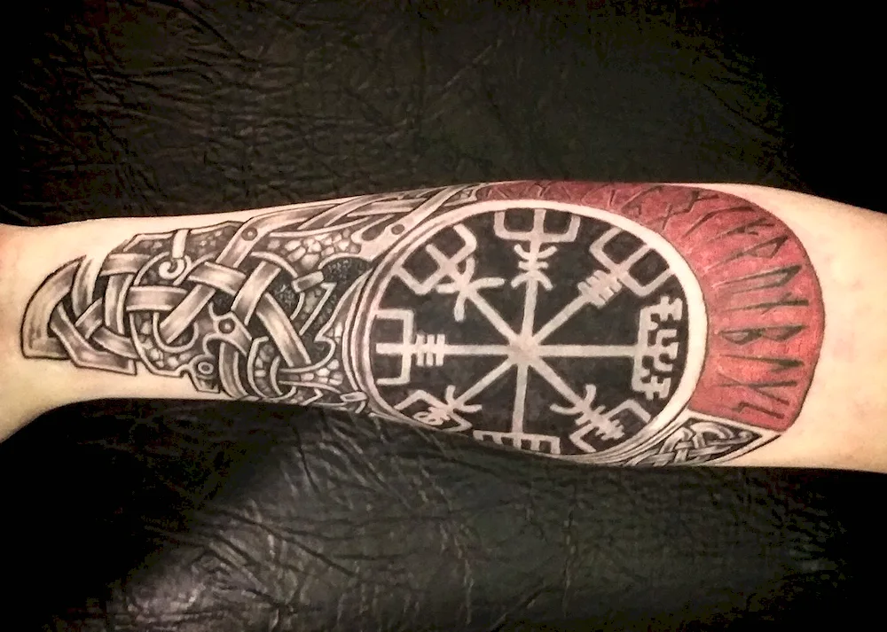 Slavic tattoo on forearm