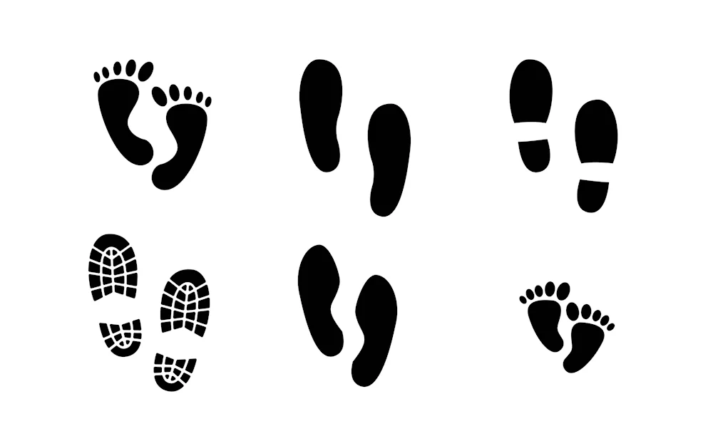 Shoe prints