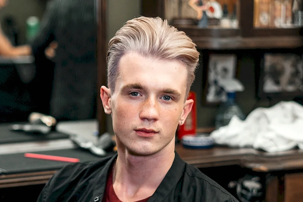 Slick back hairstyle