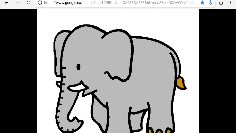 Elephant colouring