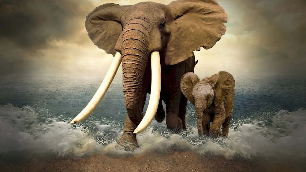 Beautiful elephants
