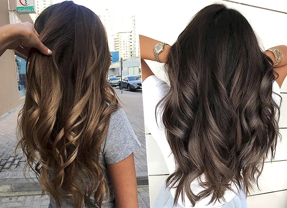 Balayage 2022 on dark hair dark hair medium