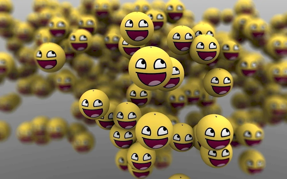 Smiley faces many