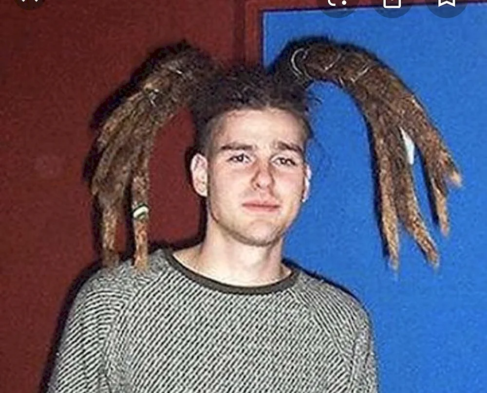 Bald guy long hair