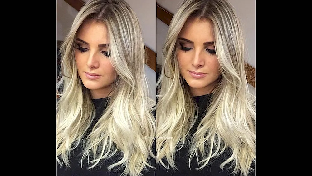 Overse ombré light roots dark ends