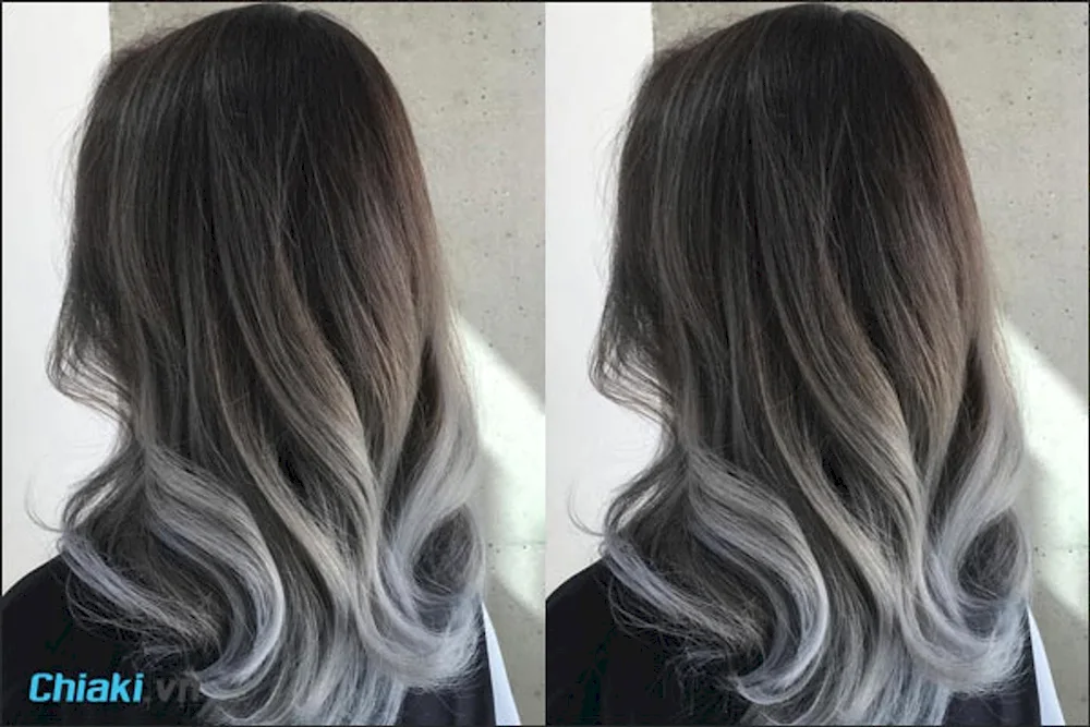 Smokey ombré on dark hair