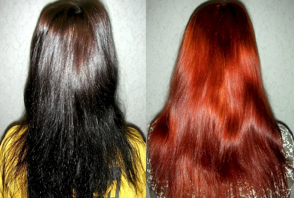 Hnna hair dyeing