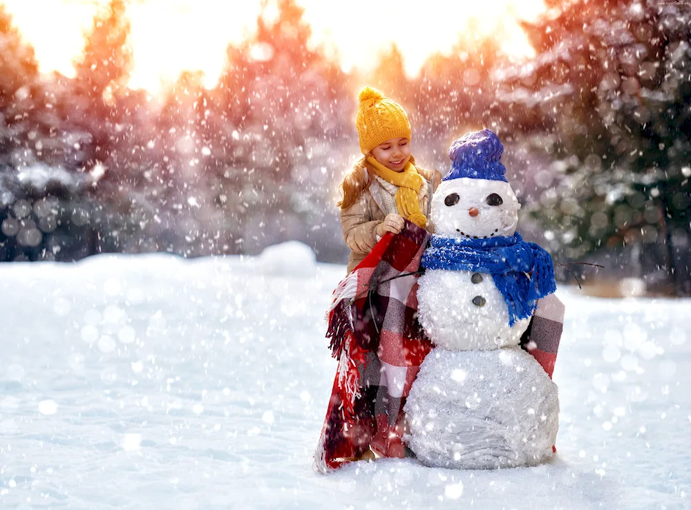 Children in winter