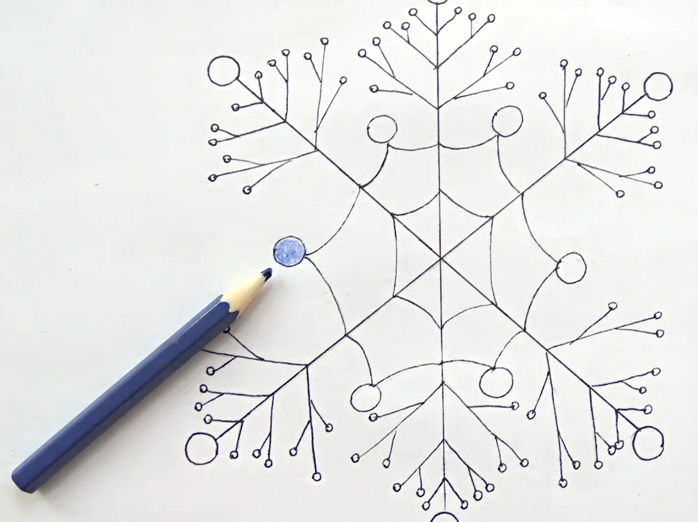 Snowflake drawing
