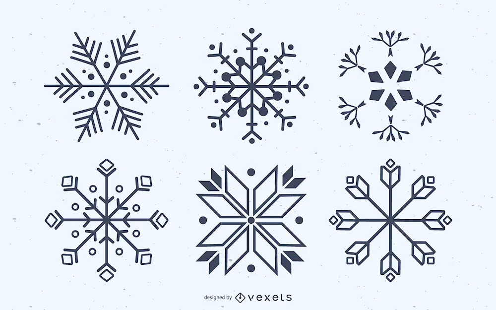 Step-by-step drawing ‘snowflakes’