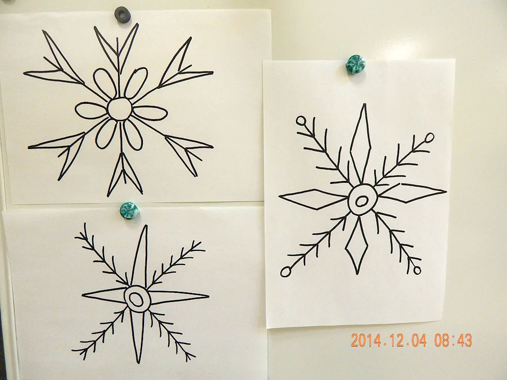 Snowflake drawing
