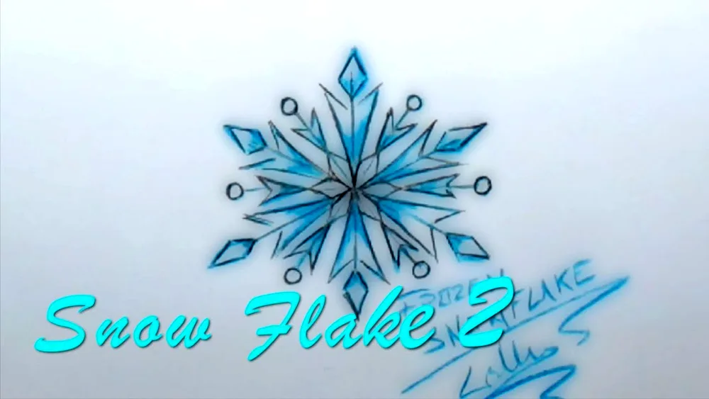 Snowflakes in pencil
