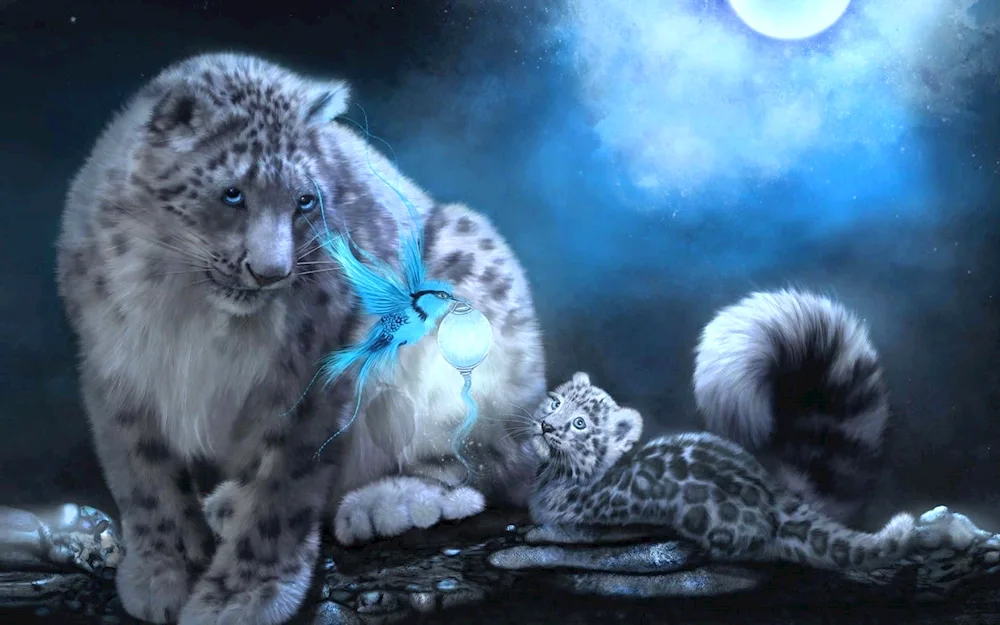 Snow leopard totem