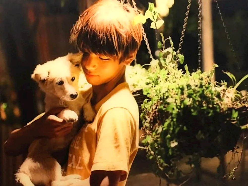 Kim Taehyun's dog and Yeontan