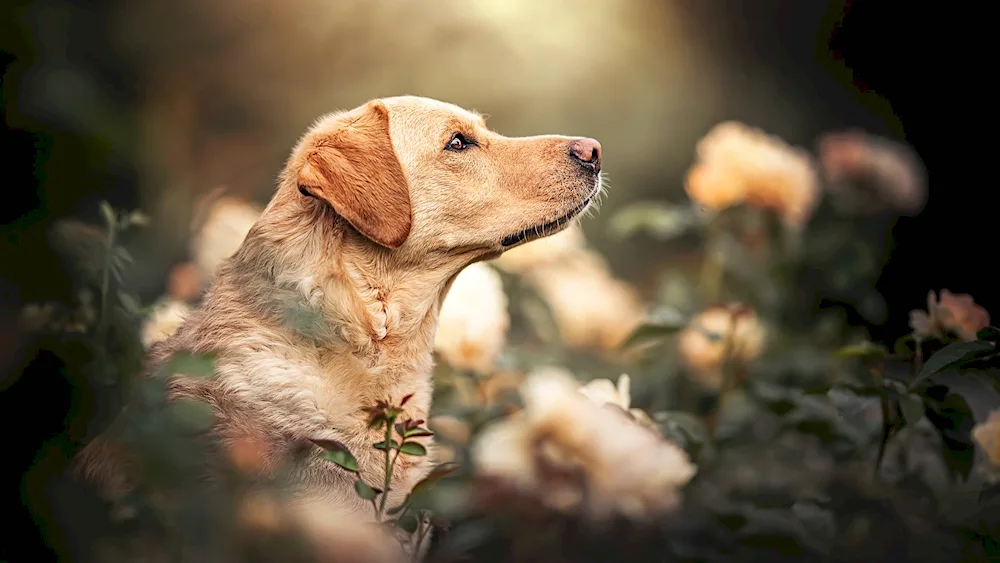 Labrador retriever golden shorthair