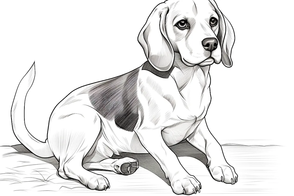 Easy dog drawings for drawing