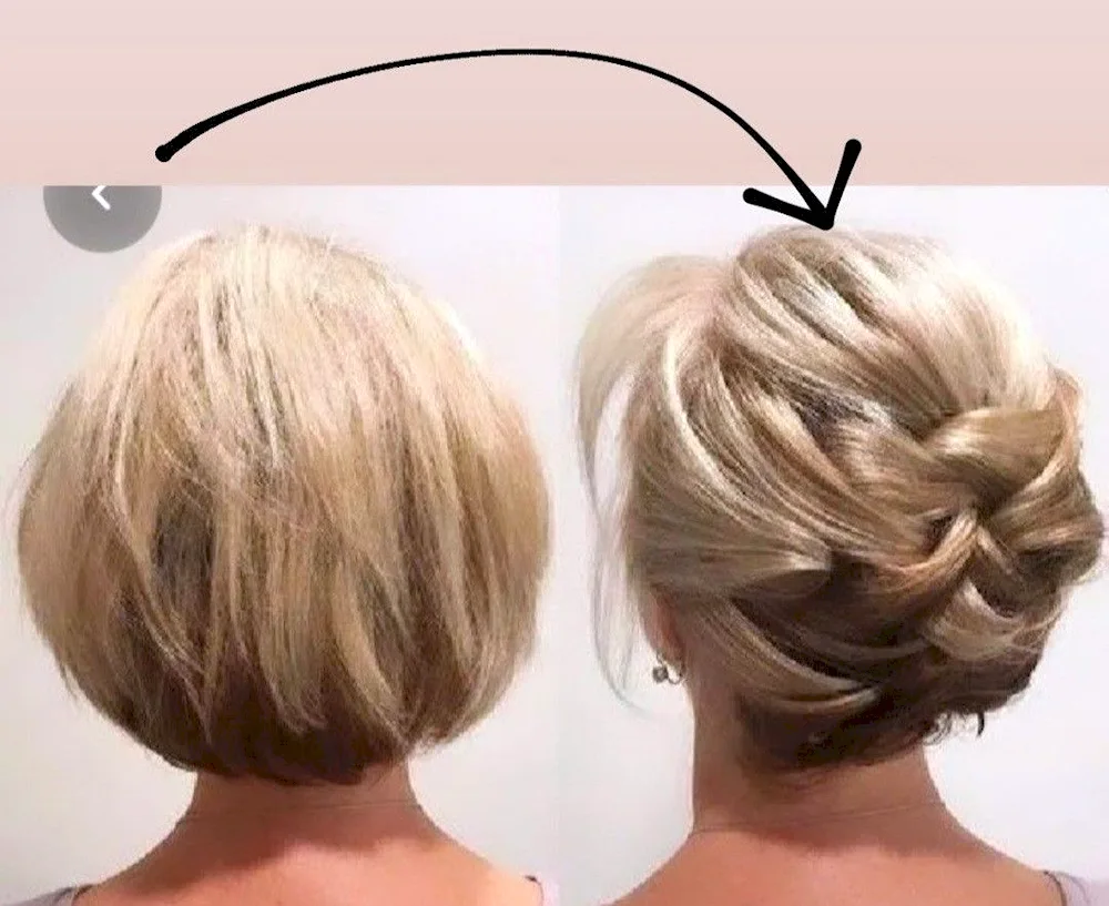 Collaged bob hairstyles for buns bun