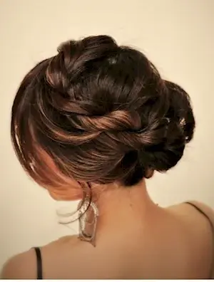 Collected hairstyles for medium hair evening