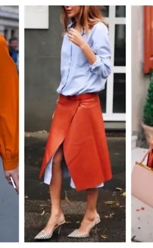 Combination of terracotta in clothes