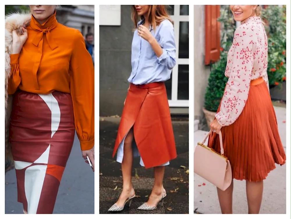 Combination of terracotta in clothes