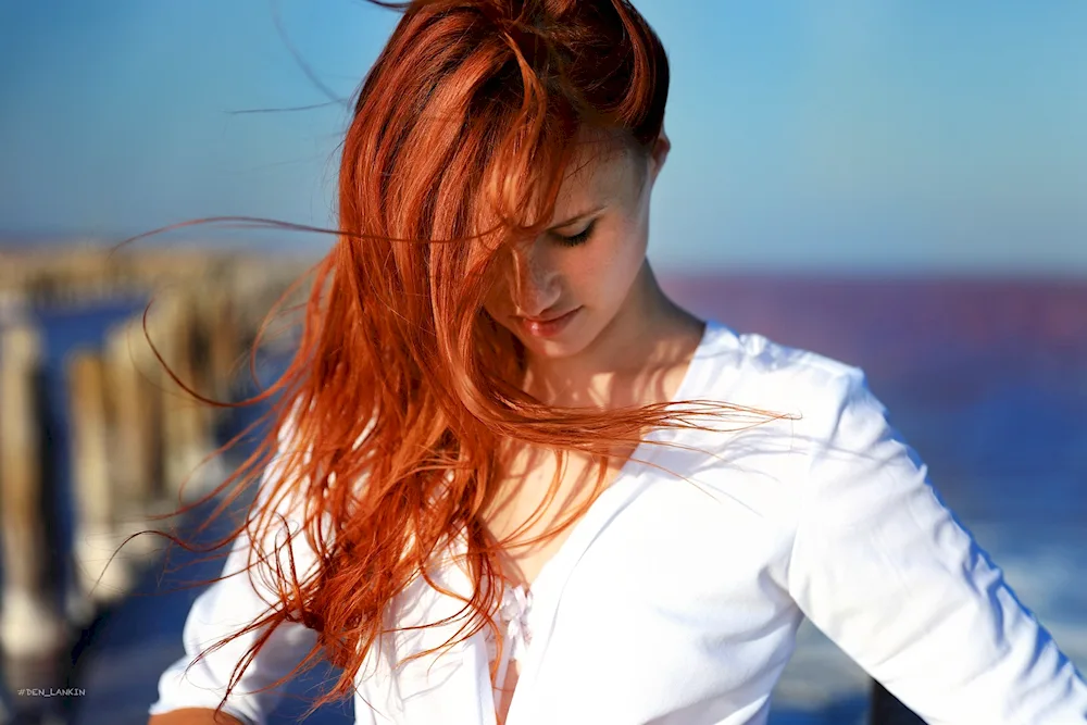 Sofia Danilenko with red hair